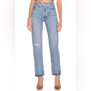 Women's Agolde 90's Pinch Waist High Rise Jeans Size 26 NEW Abstract Wash NWT
